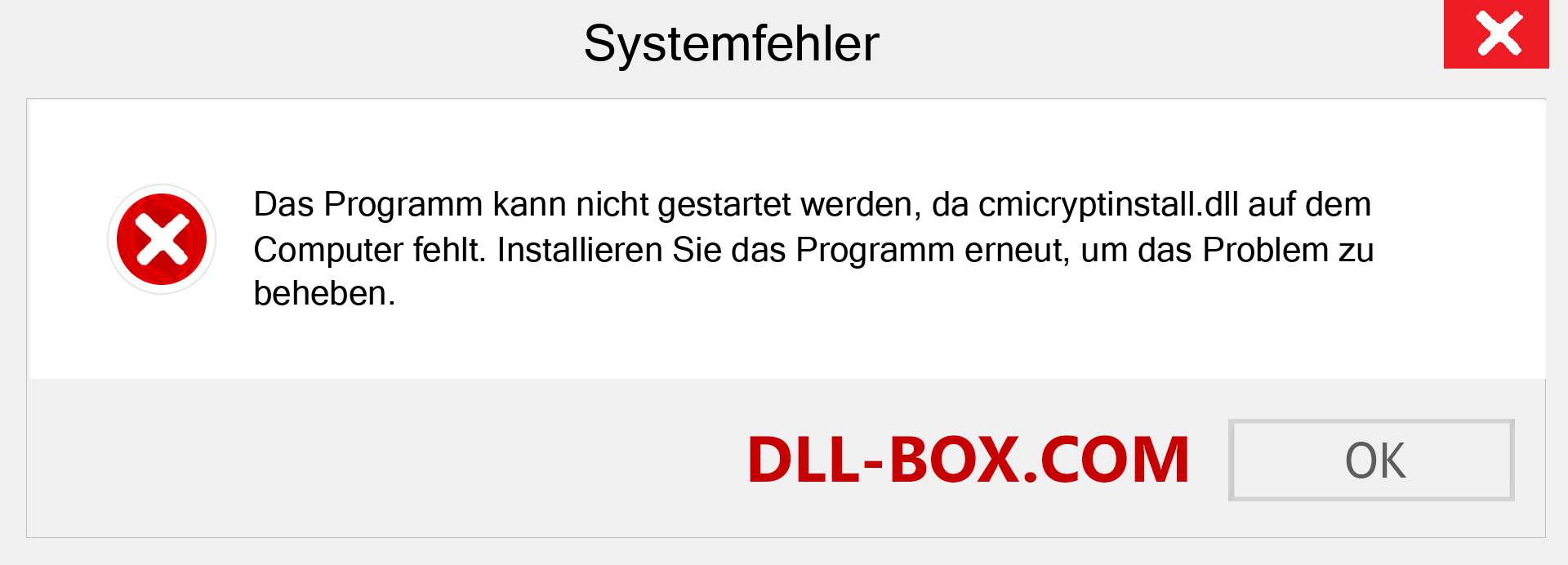 cmicryptinstall.dll-Datei fehlt?. Download für Windows 7, 8, 10 - Fix cmicryptinstall dll Missing Error unter Windows, Fotos, Bildern