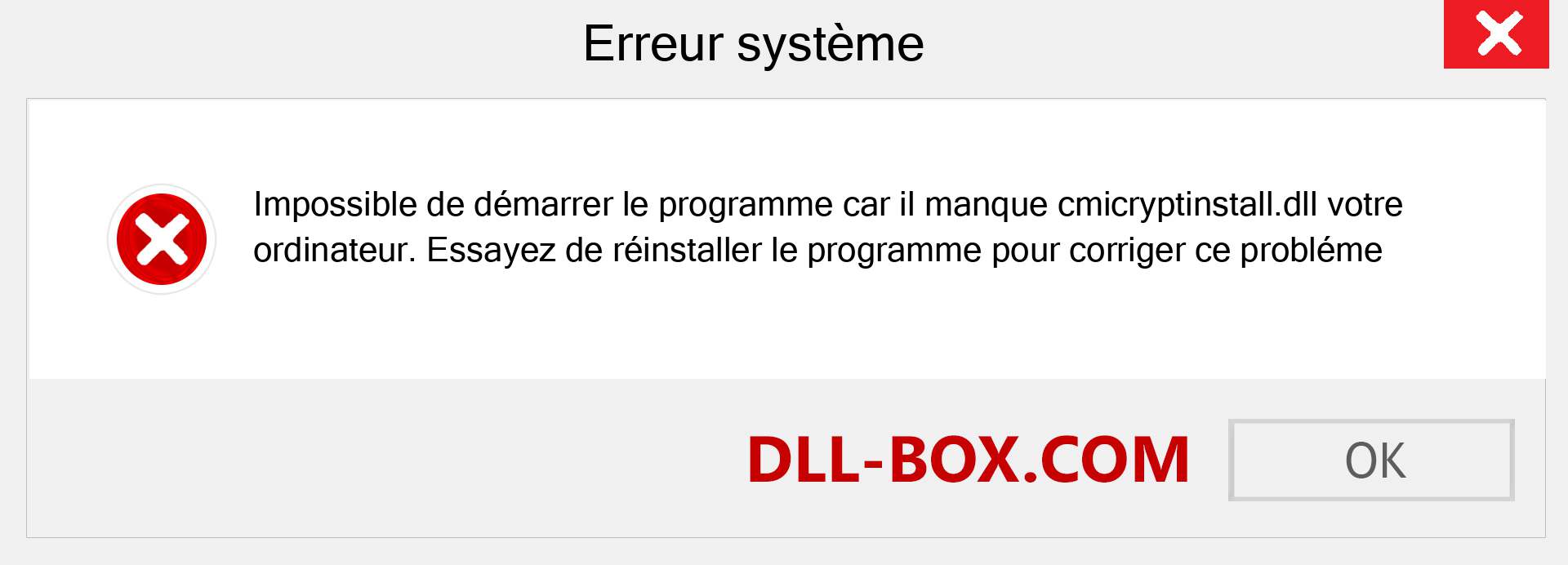 Le fichier cmicryptinstall.dll est manquant ?. Télécharger pour Windows 7, 8, 10 - Correction de l'erreur manquante cmicryptinstall dll sur Windows, photos, images